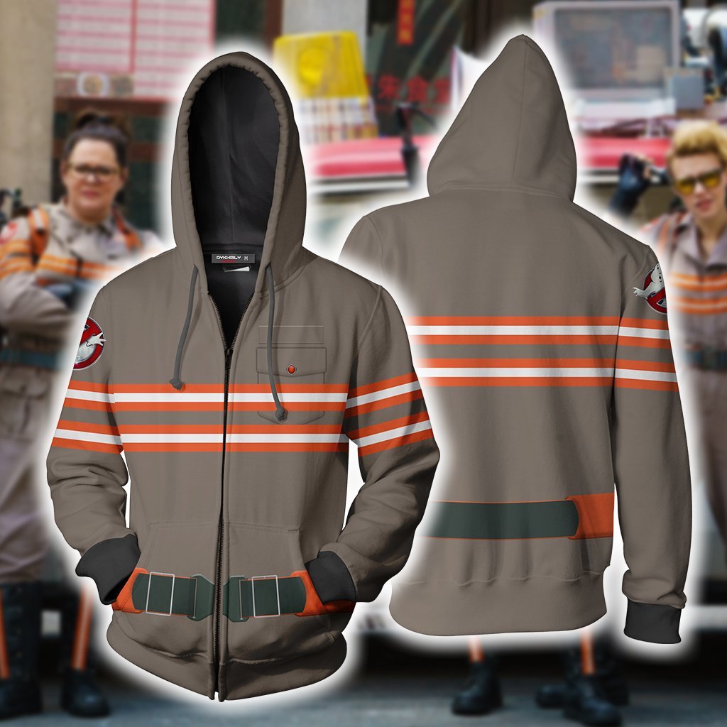 Ghostbusters Uniform Cosplay Zip Up Hoodie Jacket