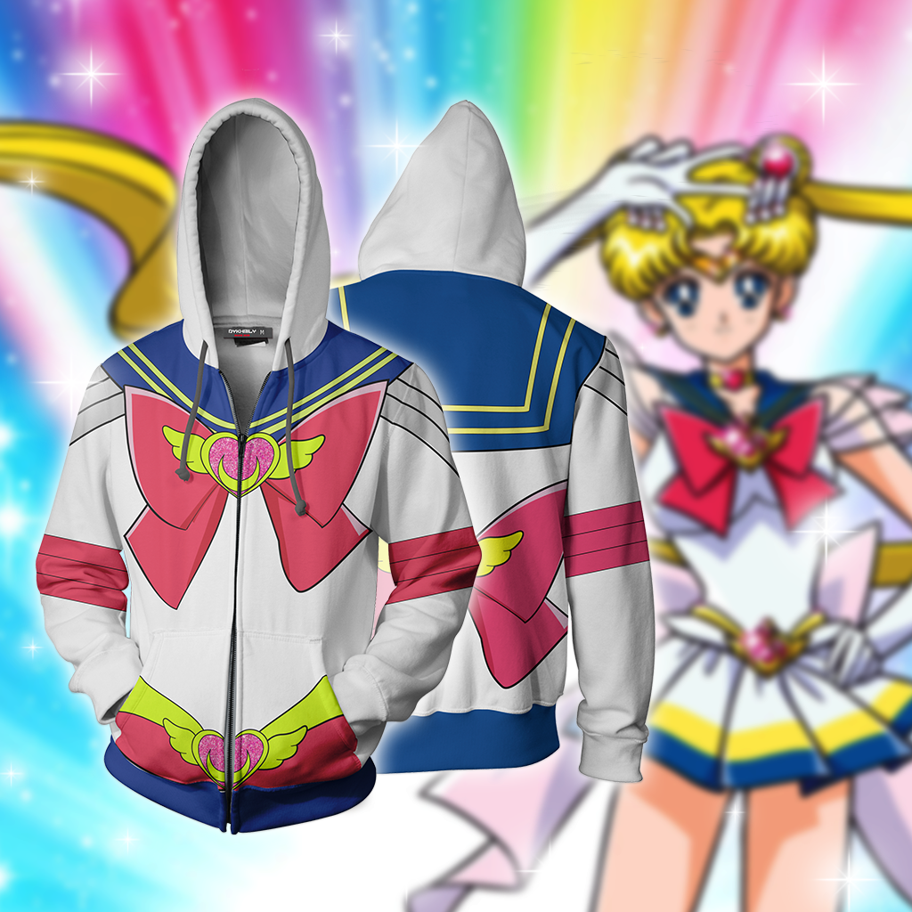 Sailor Moon Cosplay Zip Up Hoodie Jacket