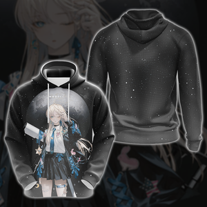 Luna Anime Girl All Over Print T-shirt Tank Top Zip Hoodie Pullover Hoodie