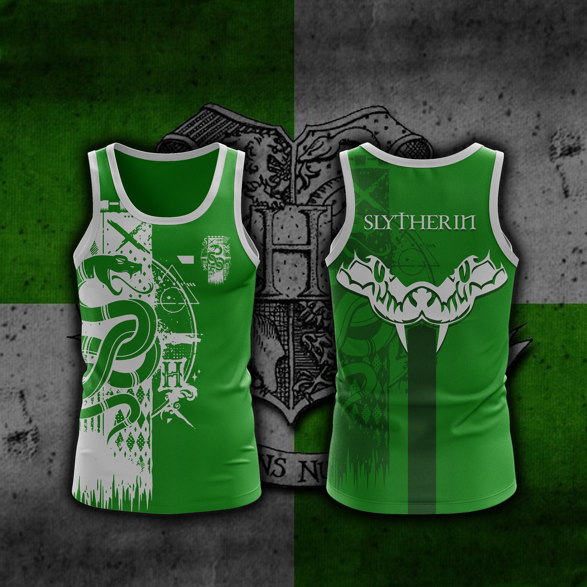 Quidditch Slytherin Harry Potter 3D Tank Top