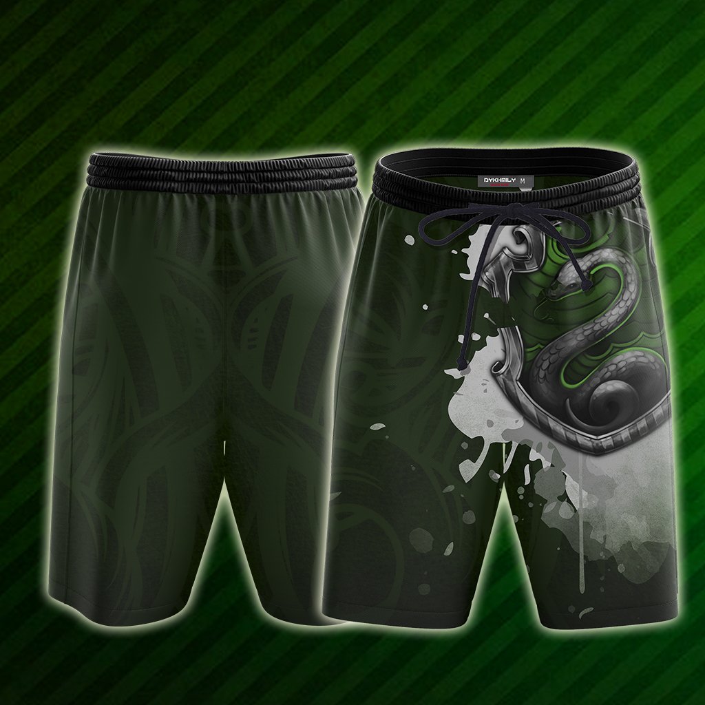 The Slytherin Snake Hogwarts Harry Potter Beach Short