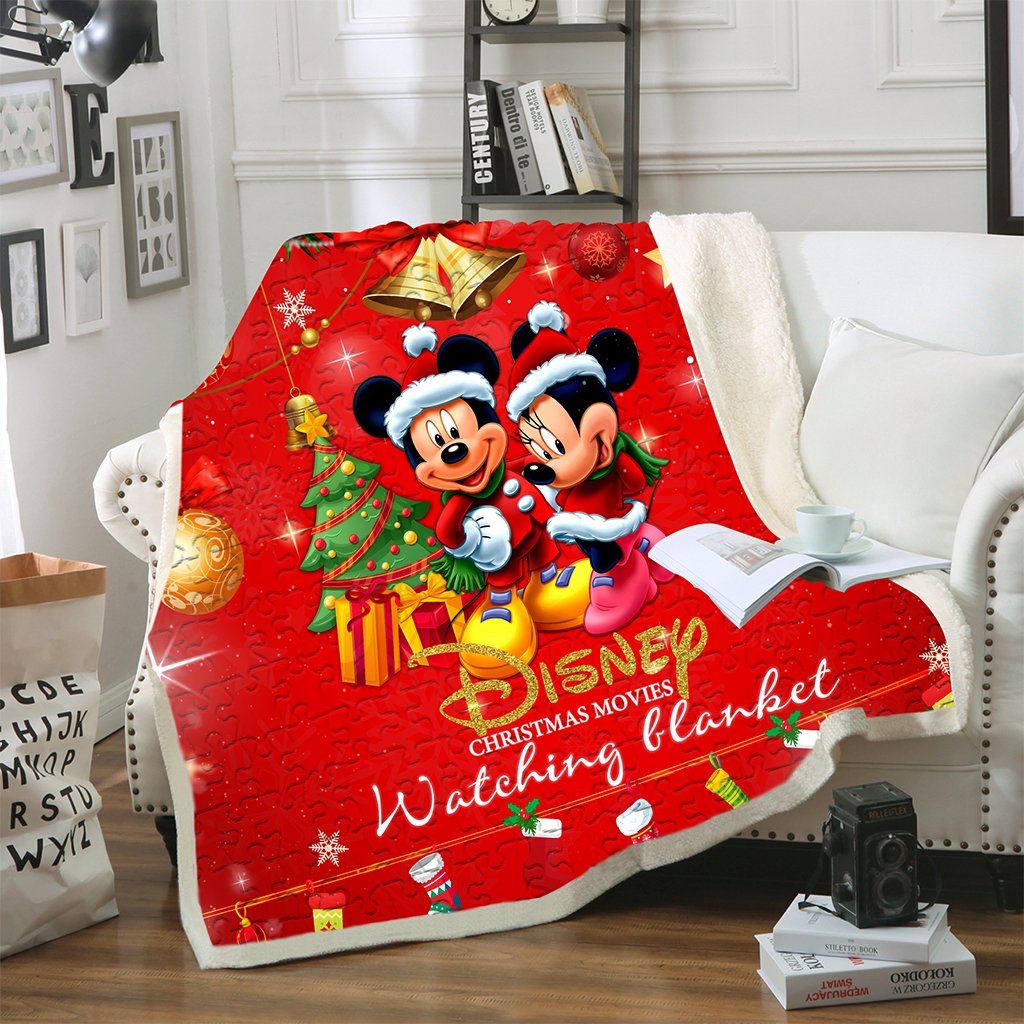 Disney Christmas Movies Watching Blanket 3D Throw Blanket