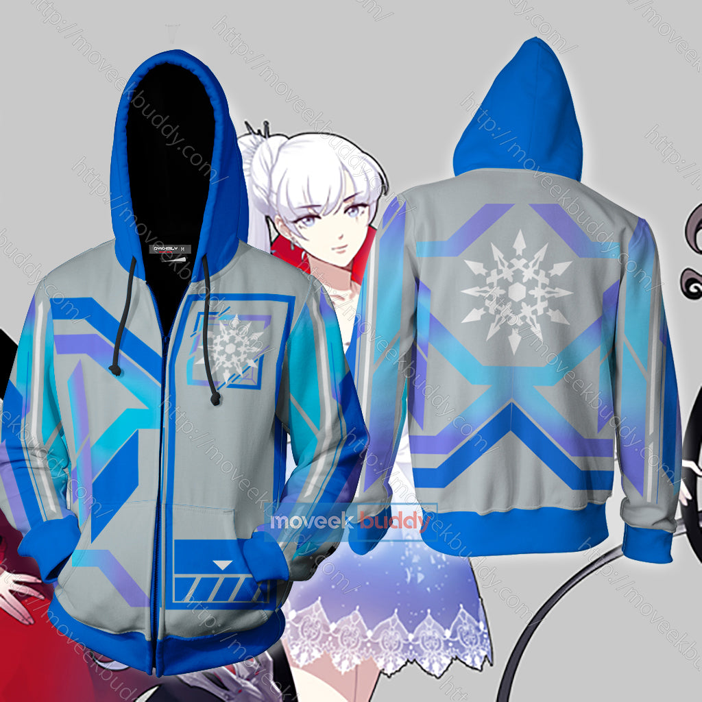 RWBY Weiss Schnee New Zip Up Hoodie