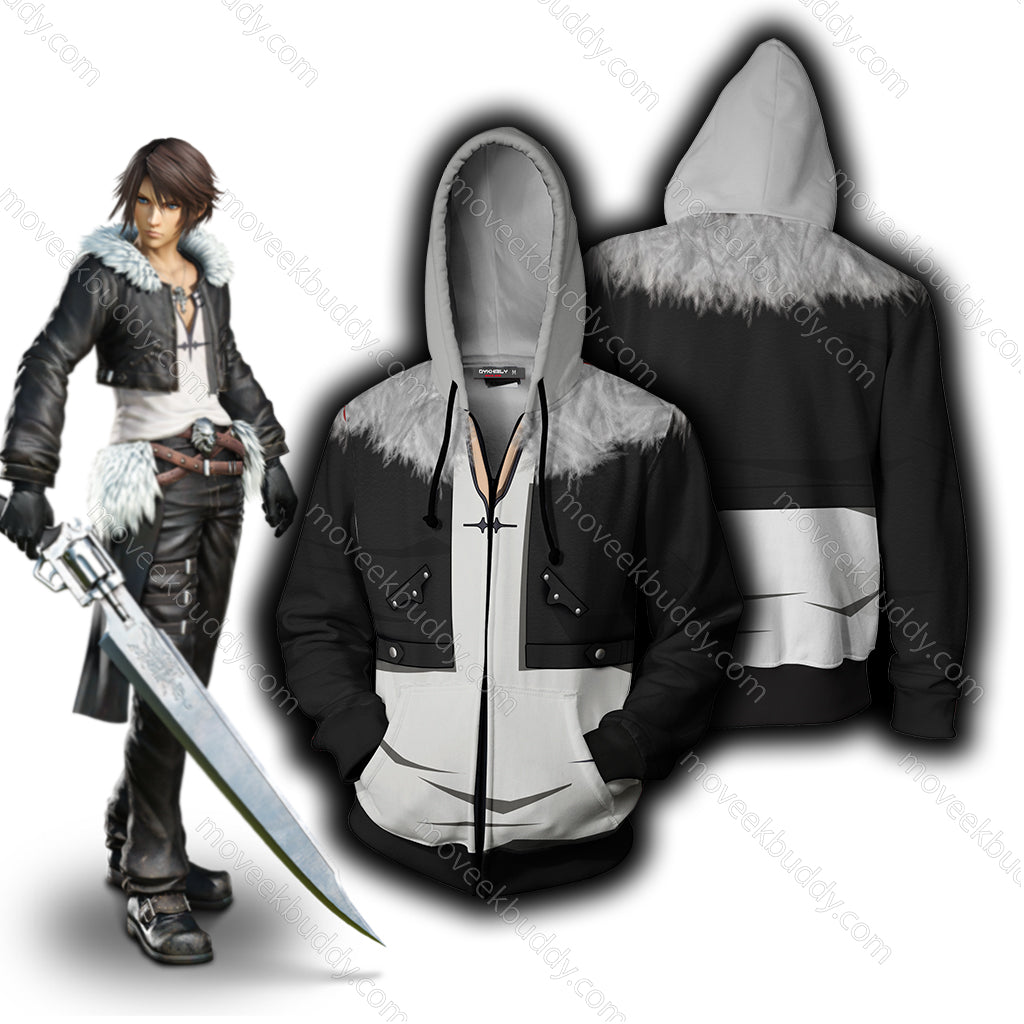 Squall Leonhart Final Fantasy VIII Cosplay Zip Up Hoodie Jacket