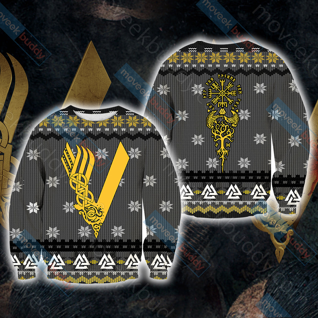 Vikings Knitting Style Unisex 3D Sweater