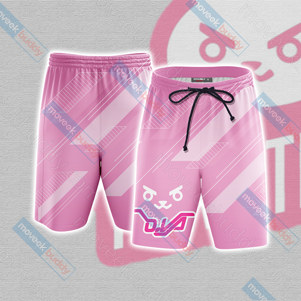 Overwatch D.Va Unisex 3D Beach Shorts