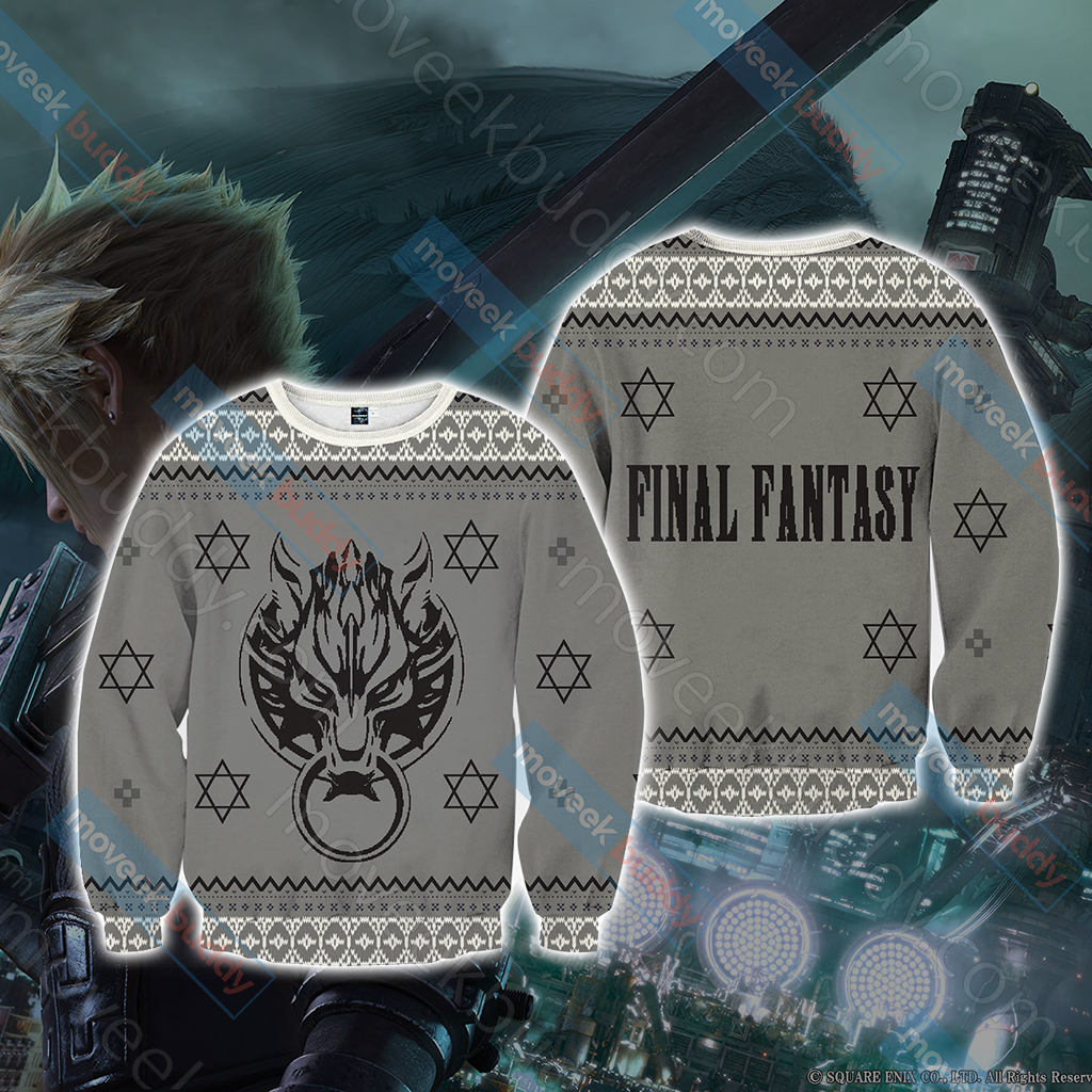 Final Fantasy VII - Cloud Christmas Style Unisex 3D Sweater