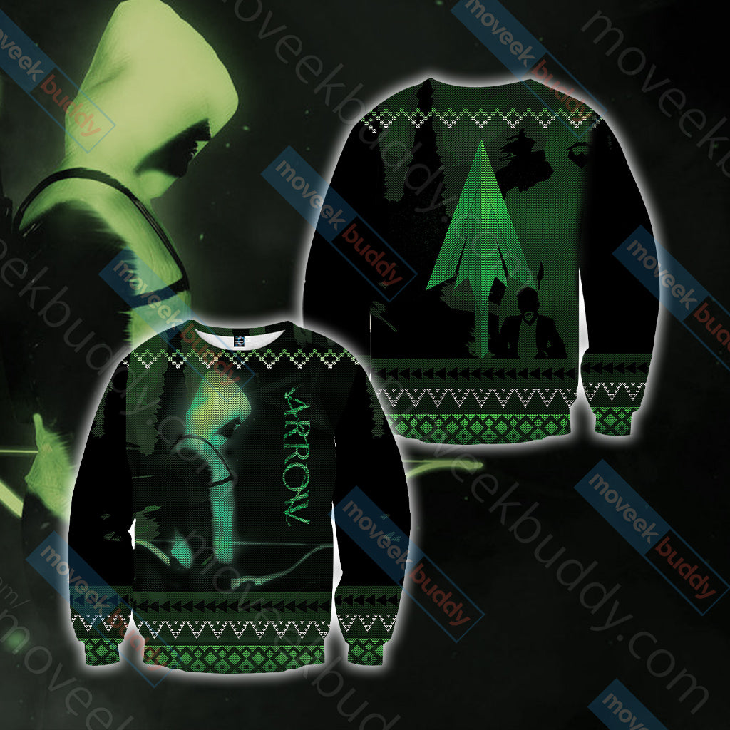 Arrow Knitting Style Unisex 3D Sweater