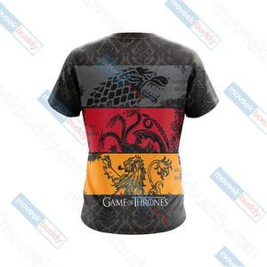 Game Of Thrones - Stark, Targaryen, Lannister Unisex 3D T-shirt