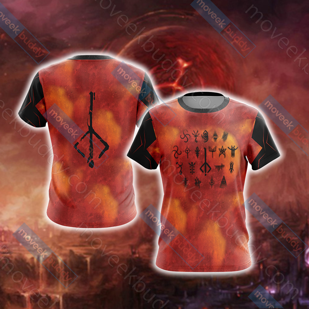 Bloodborne - Runes Unisex 3D T-shirt