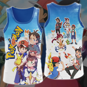 Pokemon Ash Ketchum Anime Manga 3D All Over Print T-shirt Tank Top Zip Hoodie Pullover Hoodie Hawaiian Shirt Beach Shorts Jogger