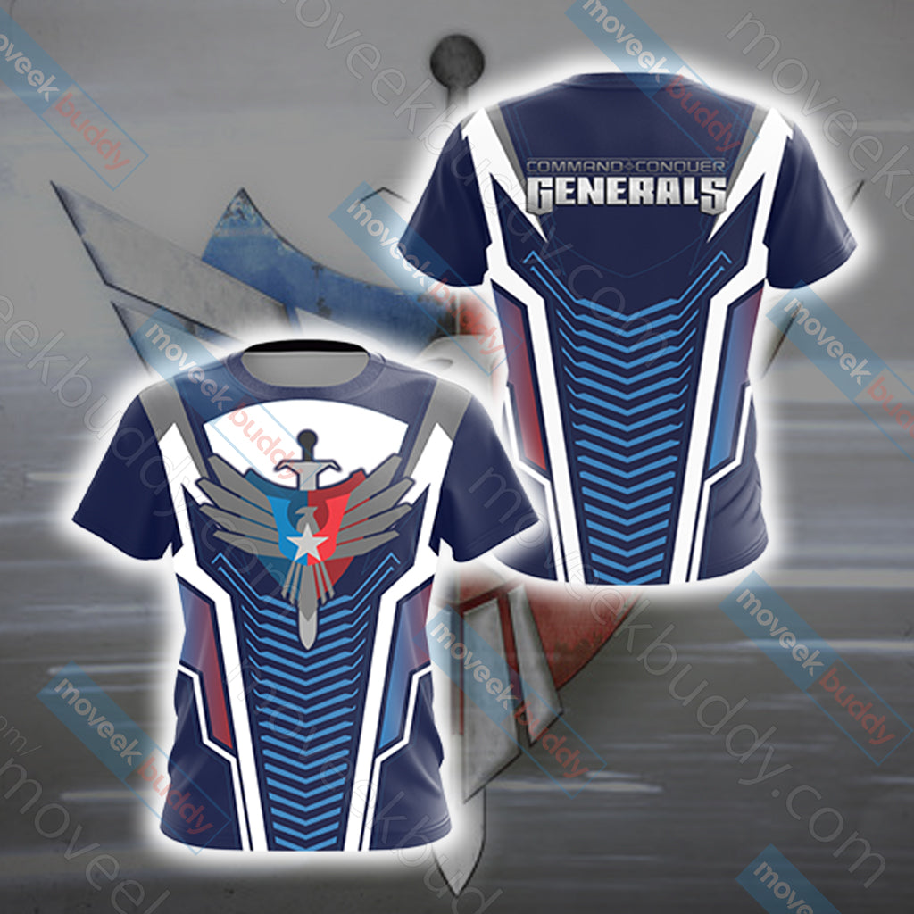 Command & Conquer: Generals – Zero Hour United States Mod Unisex 3D T-shirt