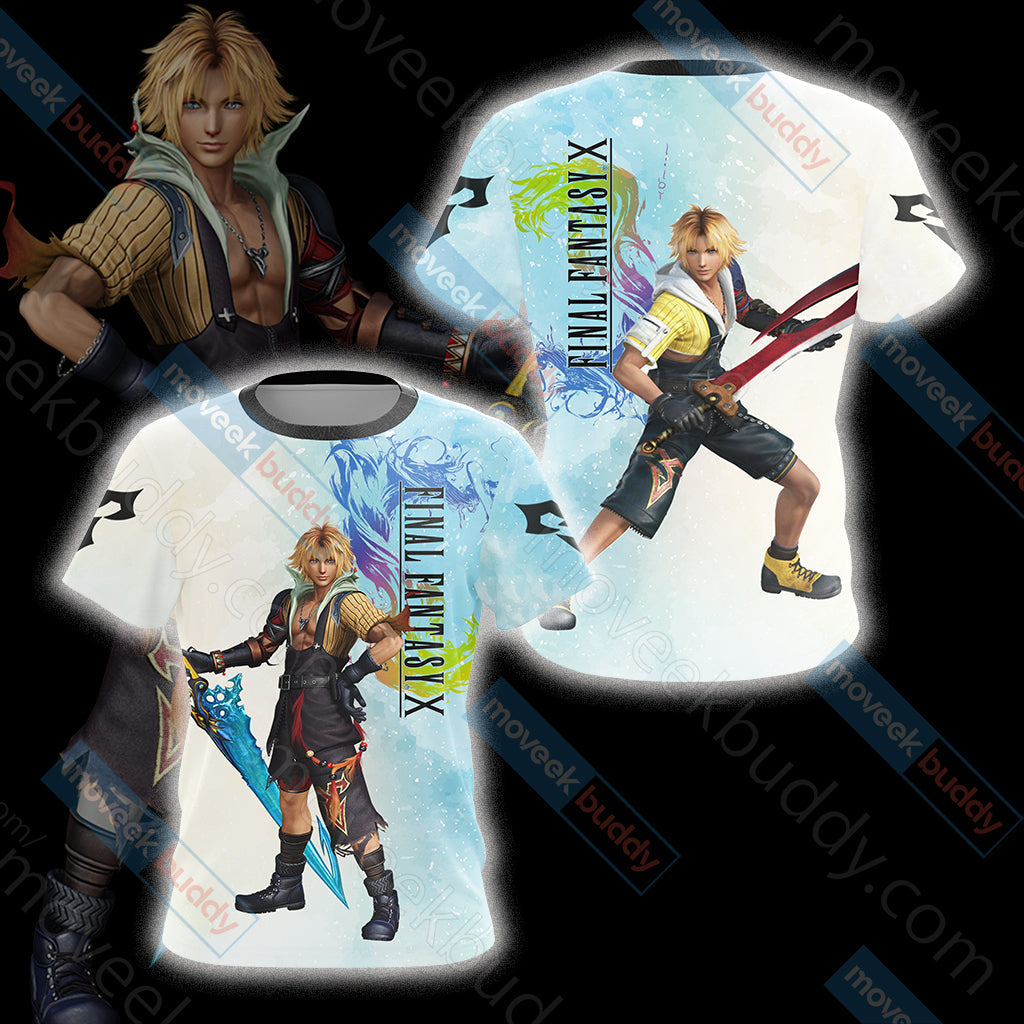 Final Fantasy X - Tidus T-shirt Zip Hoodie Pullover Hoodie