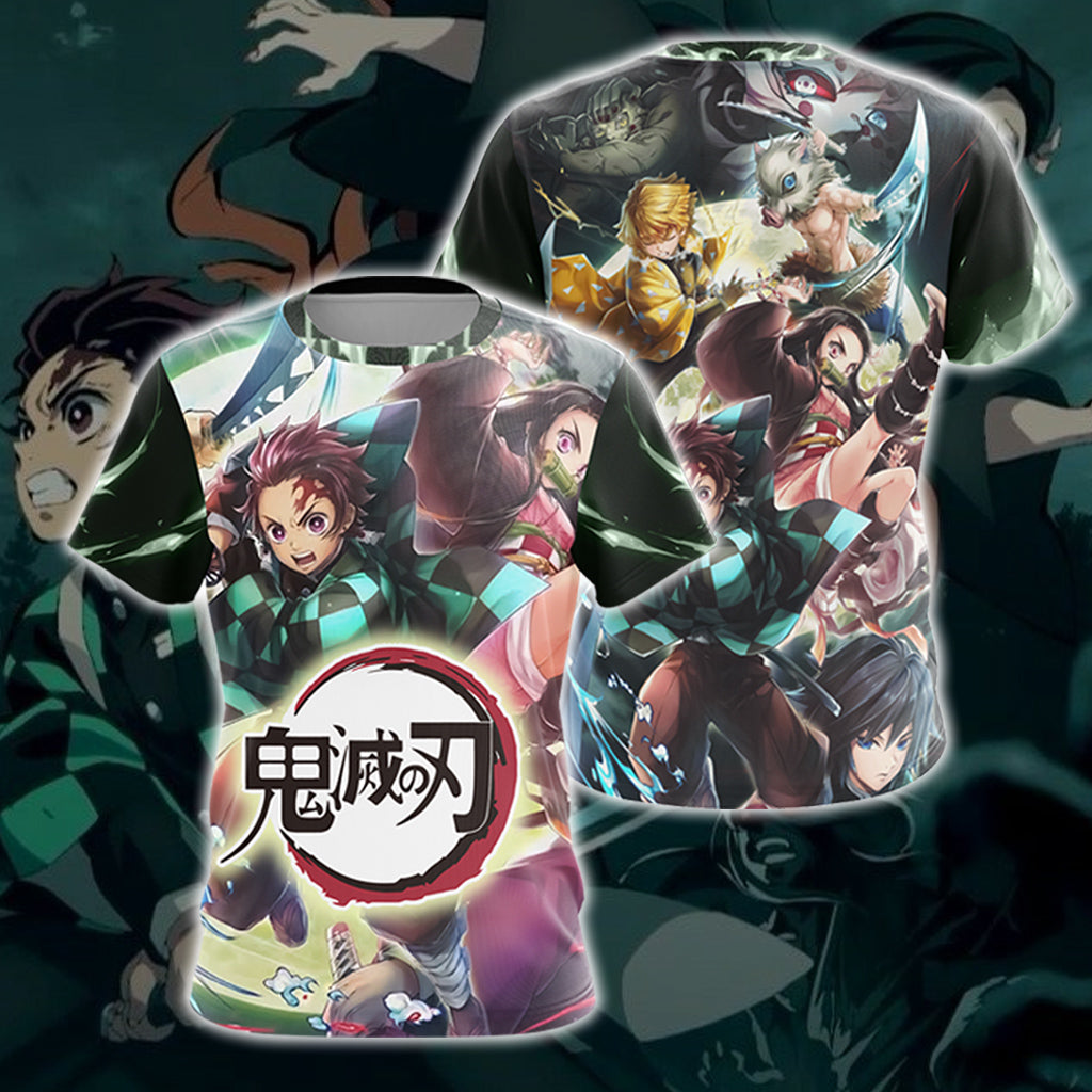 Demon Slayer: Kimetsu no Yaiba Unisex 3D T-shirt Zip Hoodie Pullover Hoodie 