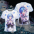 Rem Re:Zero All Over Print T-shirt Zip Hoodie Pullover Hoodie