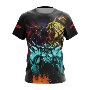 Yu-Gi-Oh! Egyptian Gods Dragons Unisex 3D T-shirt Zip Hoodie