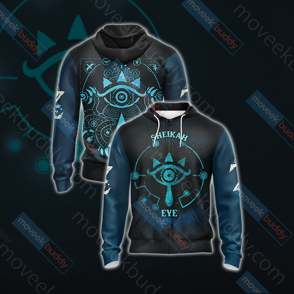 The Legend of Zelda - Sheikah Eye New  Unisex Zip Up Hoodie