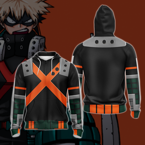 My hero Academia Bakugo 3D T-shirt Zip Hoodie Pullover Hoodie