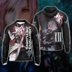 Final Fantasy XIII Lighting Returns Unisex 3D T-shirt Zip Hoodie 