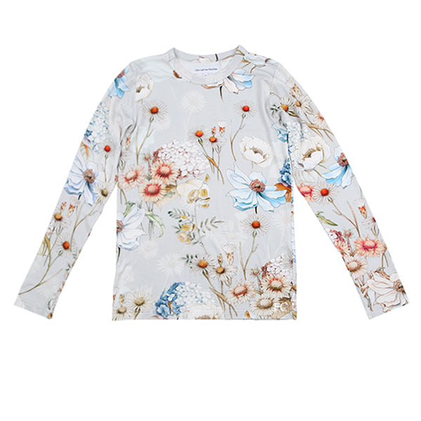 Light Blue Floral Top by Christina Rohde