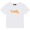 Orange logo tee by Karl Lagerfeld