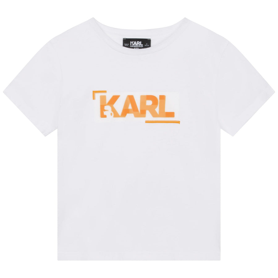 Orange logo tee by Karl Lagerfeld