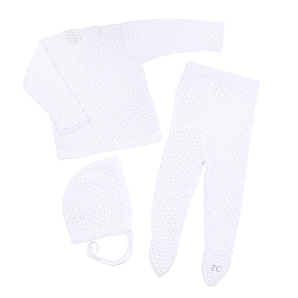 Three Piece White Set by Chant De Joie