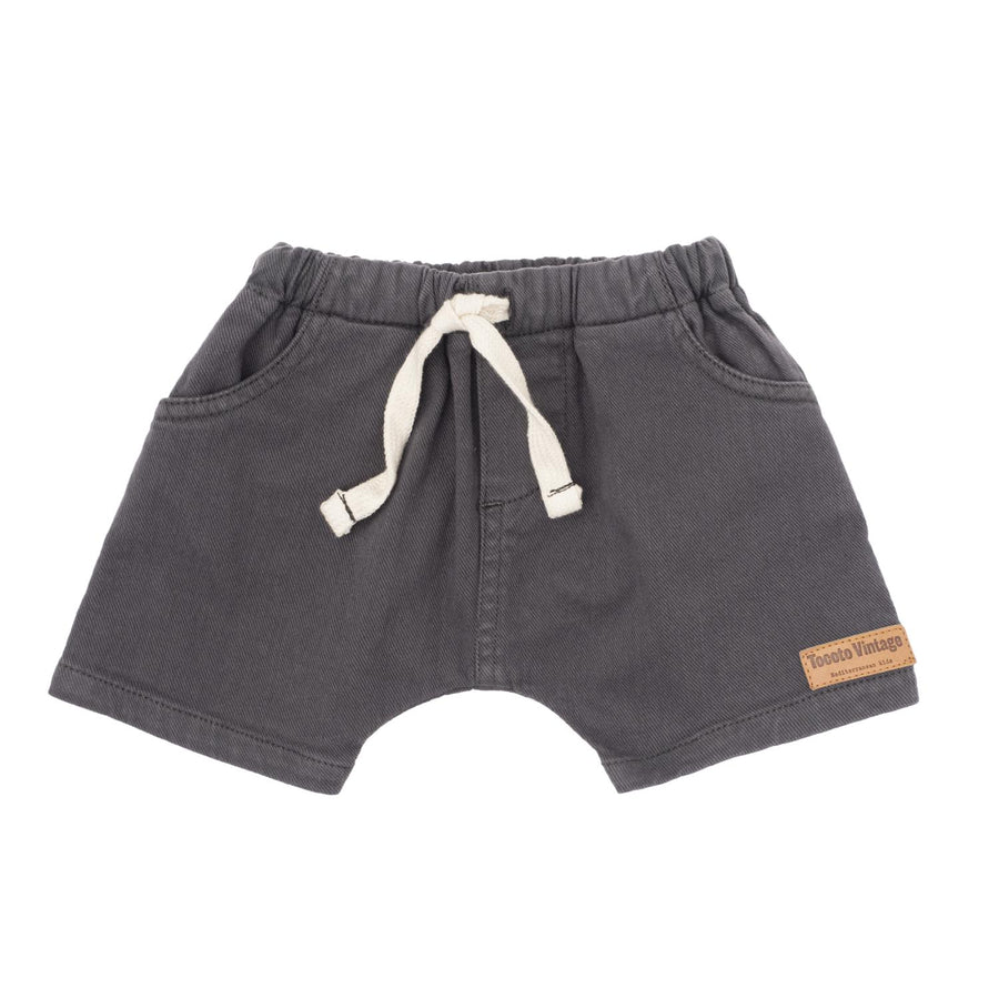 Dark grey denim shorts by Tocoto Vintage