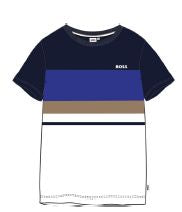 Navy stripe t-shirt by Hugo Boss