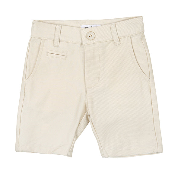 Cream Stretch Shorts By Motu