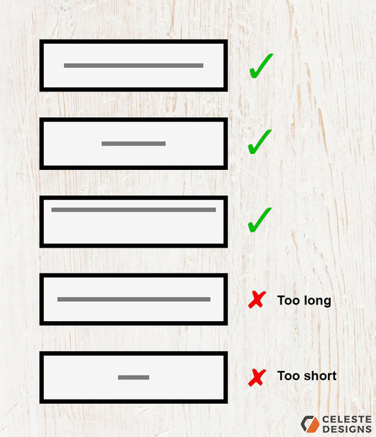 Drawer Pull Size Chart