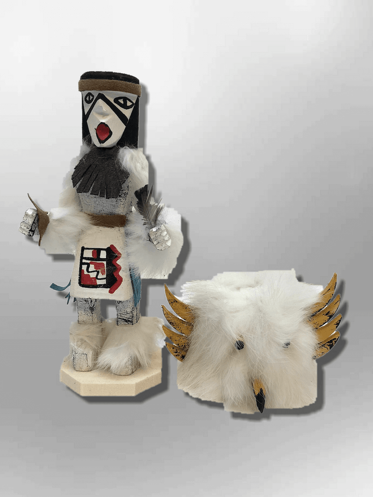 Handmade Painted Aspen Wood Six 6'' Inch Bear Kachina Doll 