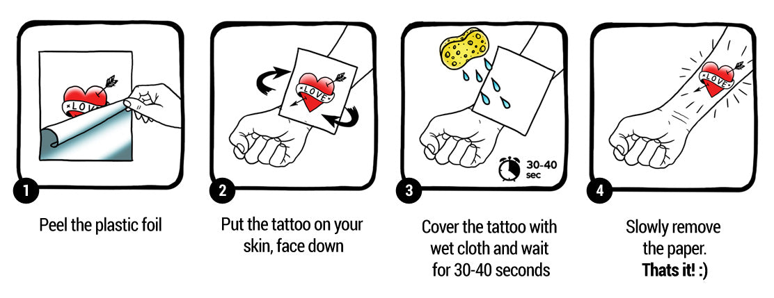 how to apply temporary tattoo graphic