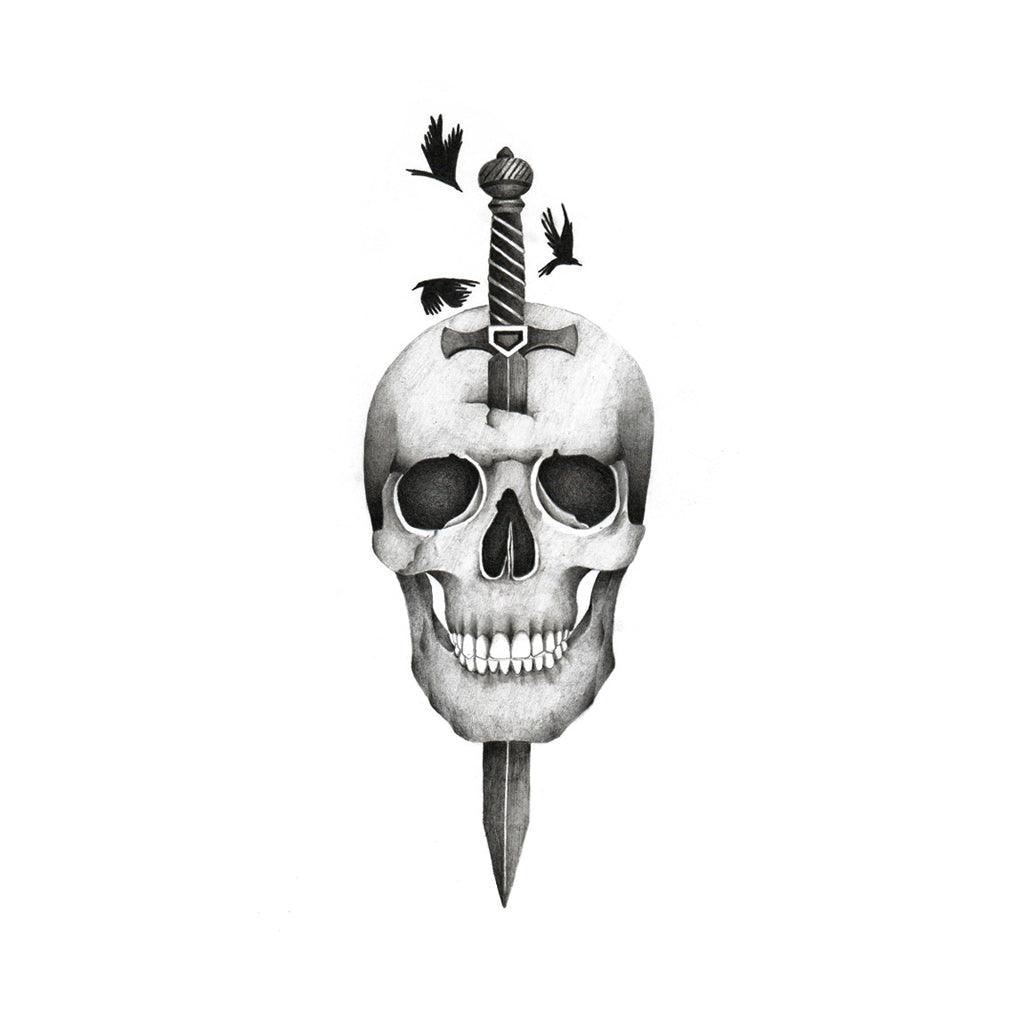 Skull with Dagger Tattoo Icon