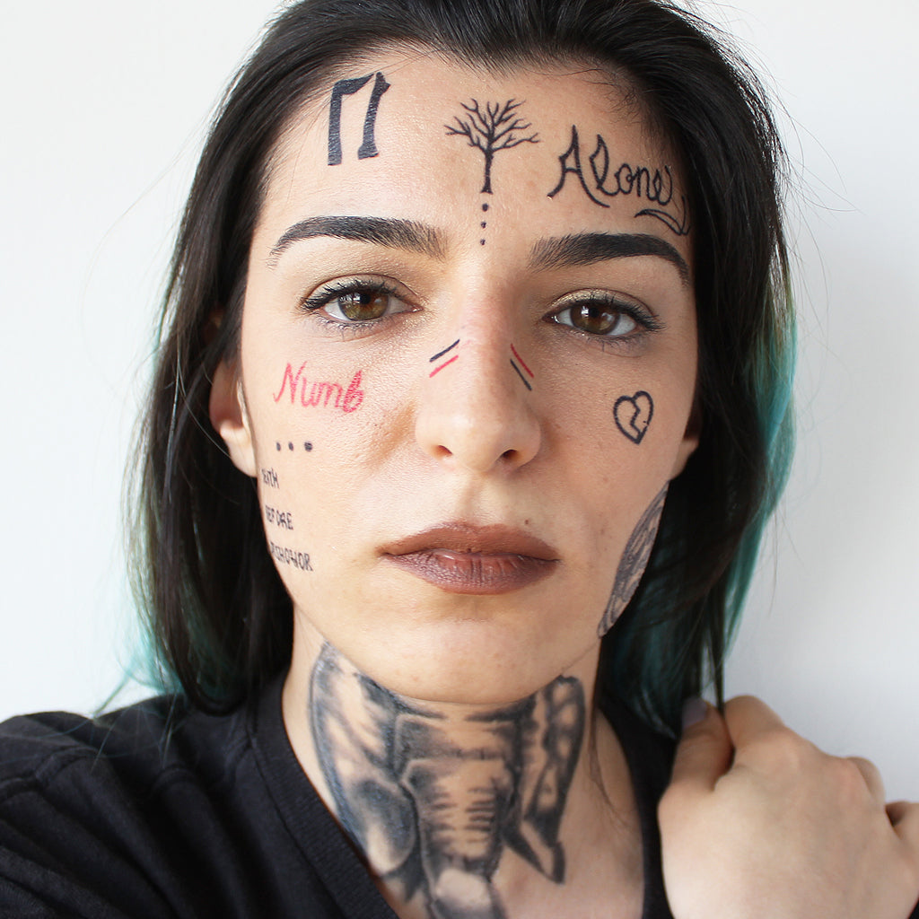 XXXTentacion (Face + Neck) Temporary Tattoo Set | Tattoo Icon – TattooIcon