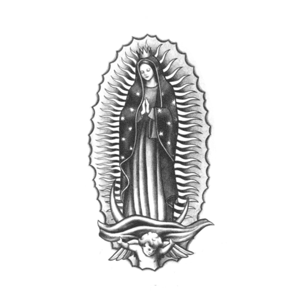 Praying Virgin Mary Tattoo Icon