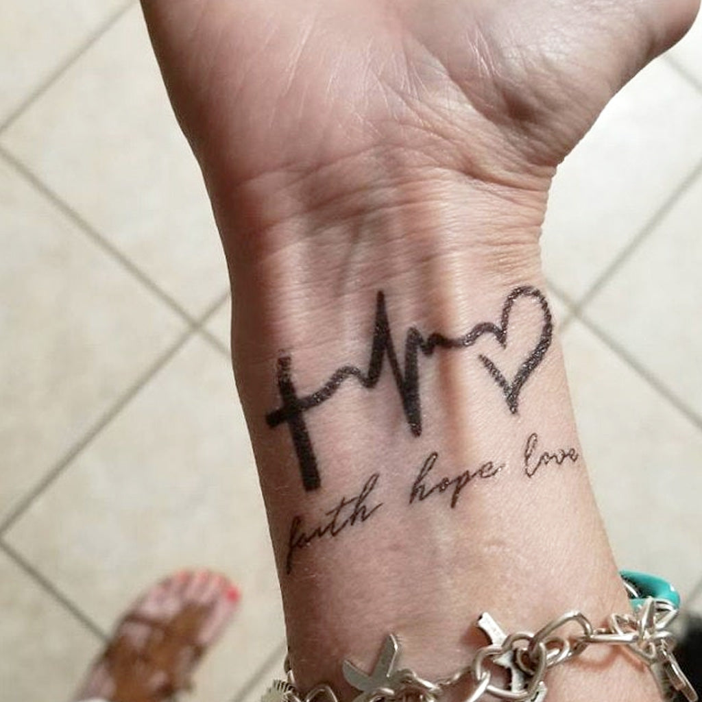 Faith Hope Love' Temporary Tattoo | Tattoo Icon – TattooIcon