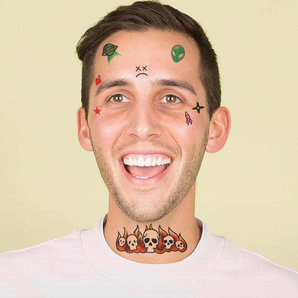 Lil Pump Temporary Tattoo Set (Face + Neck) Icon