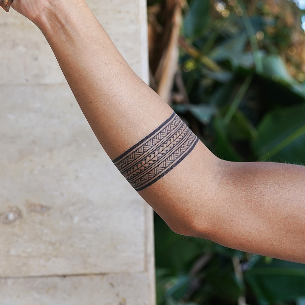 uitlokken buitenste Medicinaal Large Maori Armband Temporary Tattoo – TattooIcon
