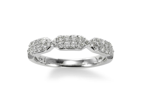 Diamond Pave Ring, 18K White Gold - $995