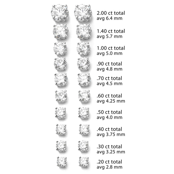 5.00 Ct Diamond Halo Gift Stud Earrings 14k White Gold Push Back Value $595