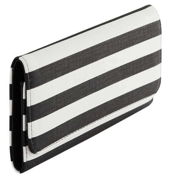 black and white wallet