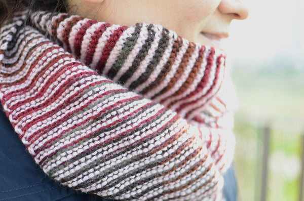 easy and simple scarf in garter stitch by Atelier de Soyun