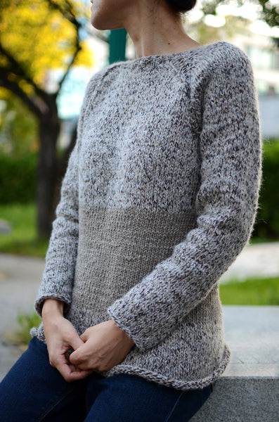 easy, simple, chunky, quick, fast knit pullover sweater for beginners