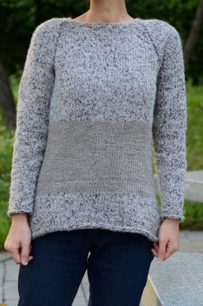 easy, simple, chunky, quick, fast knit pullover sweater for beginners