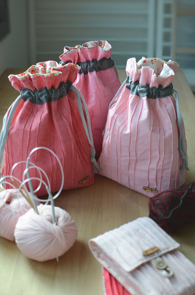 awesome knitting crochet project bag in living coral