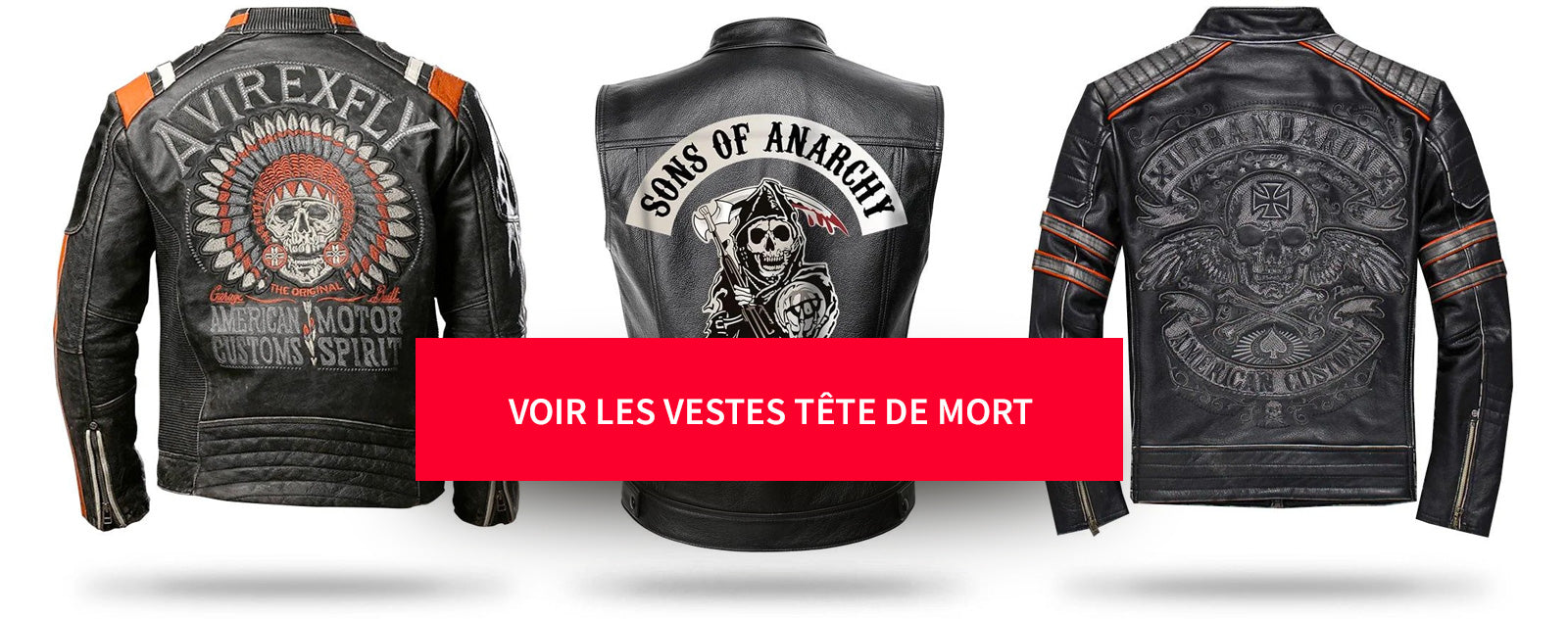 Vestes Bikers Tête de Mort