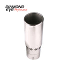 Diamond Eye TIP 4in-5inX16in VENTED/INTERCOOLER ROLLED-ANGLE SLOTTED POLISHED SS 15-DEGREE ANGLE CUT (4516VRA)