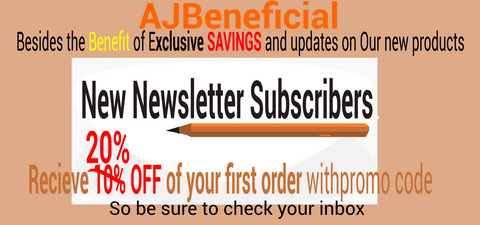 New Subscribers Receive 20% off of your first order