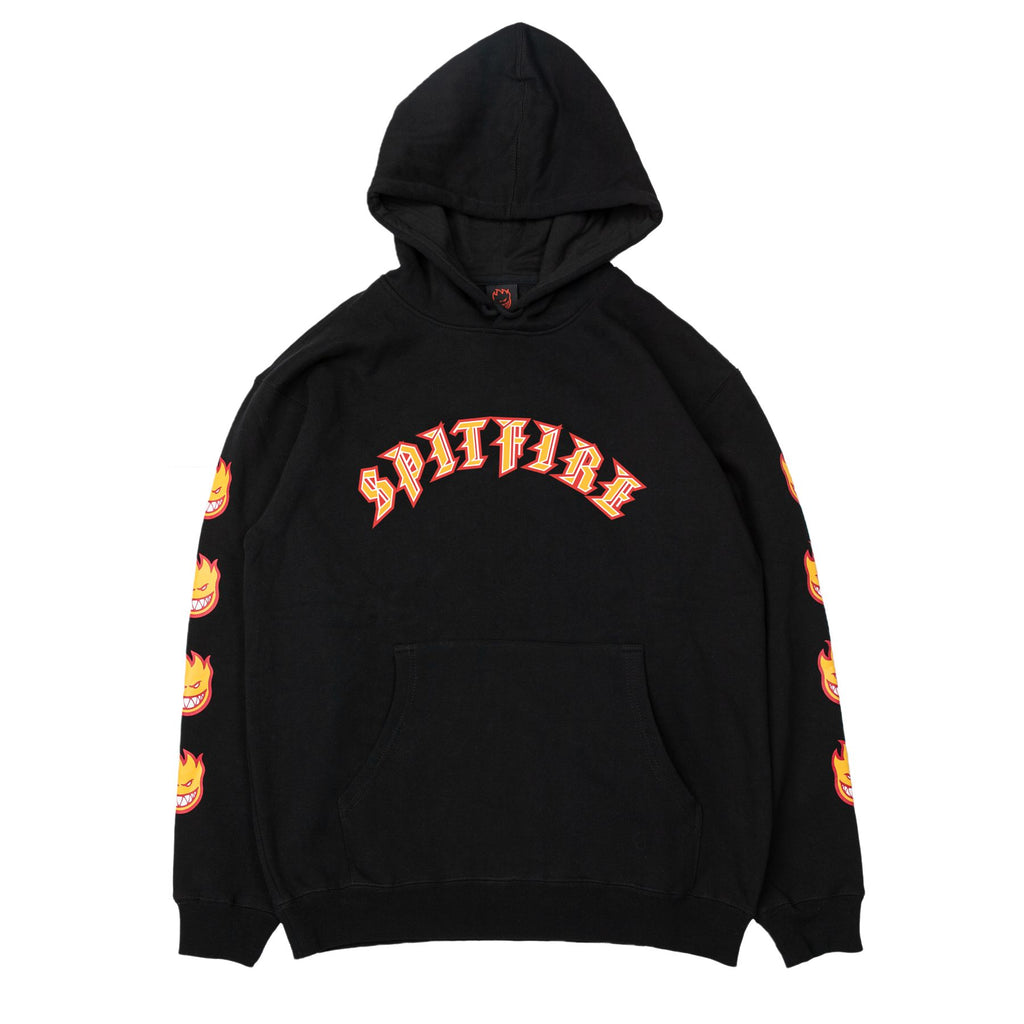 Spitfire Old English Bighead Fill Sleeve Pullover Hoodie Black Exodus Ride Shop 5764